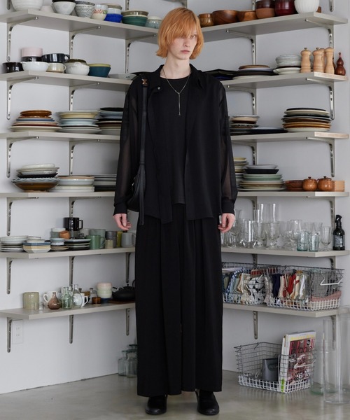 ln fortis（ロンフォルティス）の「ln foris - オーバーサイズシアーシャツ（シャツ/ブラウス・メンズ・ブルー/ブラック・SMALL/MEDIUM）」の17枚目の写真