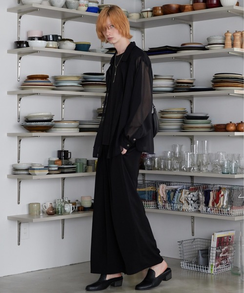 ln fortis（ロンフォルティス）の「ln foris - オーバーサイズシアーシャツ（シャツ/ブラウス・メンズ・ブルー/ブラック・SMALL/MEDIUM）」の18枚目の写真