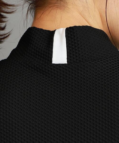 adabat（アダバット）の「◆ワッフル素材 半袖モックネックプルオーバー（Tシャツ/カットソー・レディース・ブラック/レモンイエロー・42/40/38/36）」の10枚目の写真