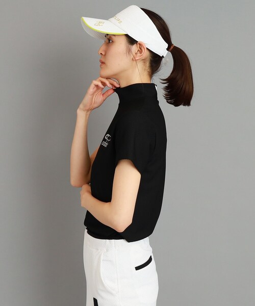 adabat（アダバット）の「◆ワッフル素材 半袖モックネックプルオーバー（Tシャツ/カットソー・レディース・ブラック/レモンイエロー・42/40/38/36）」の11枚目の写真