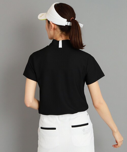 adabat（アダバット）の「◆ワッフル素材 半袖モックネックプルオーバー（Tシャツ/カットソー・レディース・ブラック/レモンイエロー・42/40/38/36）」の12枚目の写真