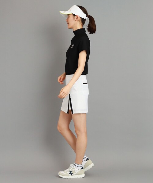 adabat（アダバット）の「◆ワッフル素材 半袖モックネックプルオーバー（Tシャツ/カットソー・レディース・ブラック/レモンイエロー・42/40/38/36）」の14枚目の写真