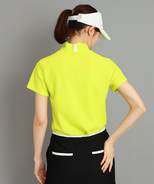 adabat（アダバット）の「◆ワッフル素材 半袖モックネックプルオーバー（Tシャツ/カットソー・レディース・ブラック/レモンイエロー・42/40/38/36）」の21枚目の写真