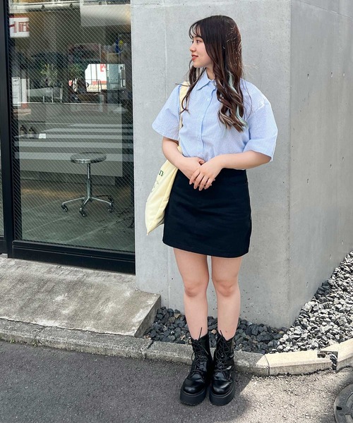 frunco（フランコ）の「stripes summer shirt（シャツ/ブラウス・レディース・グリーン/ブルー/イエロー/ピンク・FREE）」の5枚目の写真