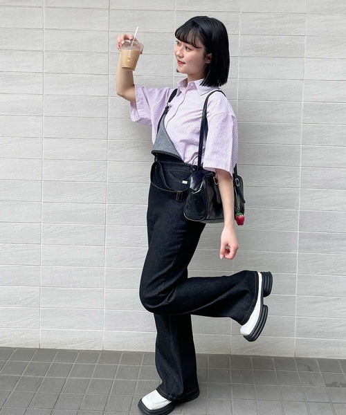 frunco（フランコ）の「stripes summer shirt（シャツ/ブラウス・レディース・グリーン/ブルー/イエロー/ピンク・FREE）」の9枚目の写真