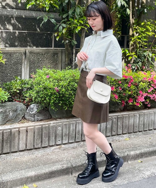 frunco（フランコ）の「stripes summer shirt（シャツ/ブラウス・レディース・グリーン/ブルー/イエロー/ピンク・FREE）」の6枚目の写真