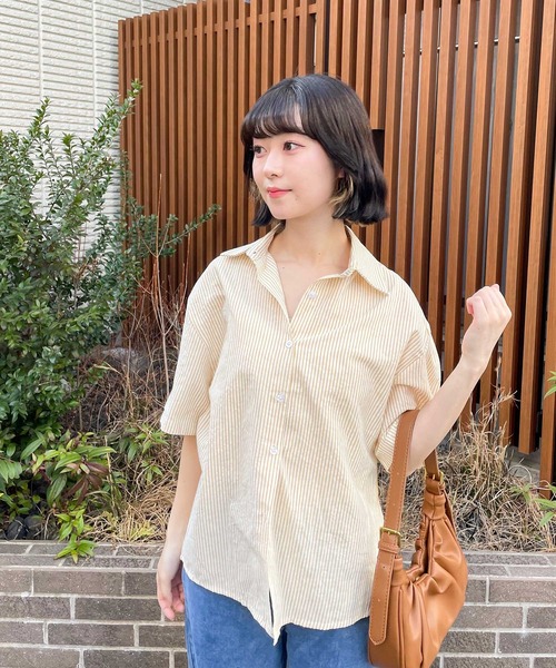 frunco（フランコ）の「stripes summer shirt（シャツ/ブラウス・レディース・グリーン/ブルー/イエロー/ピンク・FREE）」の16枚目の写真