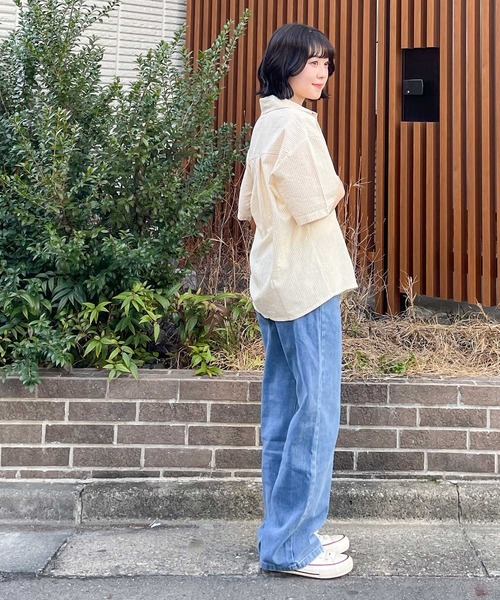 frunco（フランコ）の「stripes summer shirt（シャツ/ブラウス・レディース・グリーン/ブルー/イエロー/ピンク・FREE）」の12枚目の写真