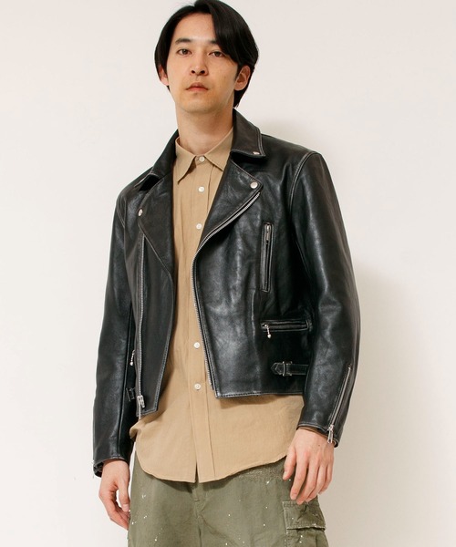 Johnbull（ジョンブル）の「レザーライダースジャケット（ライダースジャケット・メンズ・ブラック・LARGE/MEDIUM）」の2枚目の写真