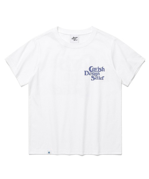 Cavish（カビシ）の「CAVISH／トゥインクルロゴT（Tシャツ/カットソー・レディース・ホワイト/ピンク/ブラック・FREE）」の4枚目の写真