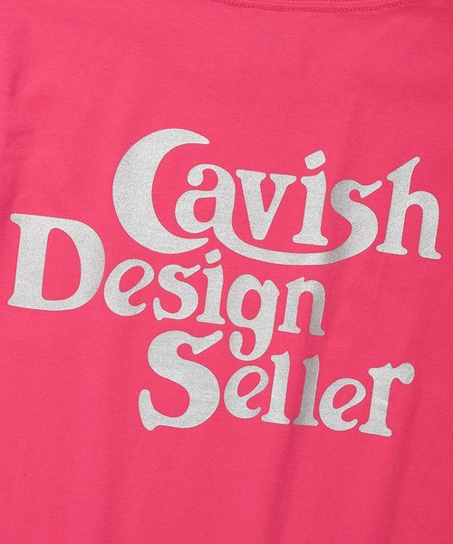 Cavish（カビシ）の「CAVISH／トゥインクルロゴT（Tシャツ/カットソー・レディース・ホワイト/ピンク/ブラック・FREE）」の14枚目の写真