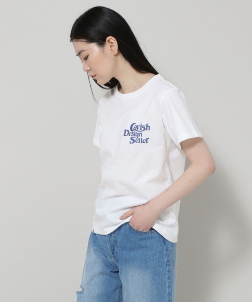 Cavish（カビシ）の「CAVISH／トゥインクルロゴT（Tシャツ/カットソー・レディース・ホワイト/ピンク/ブラック・FREE）」の19枚目の写真