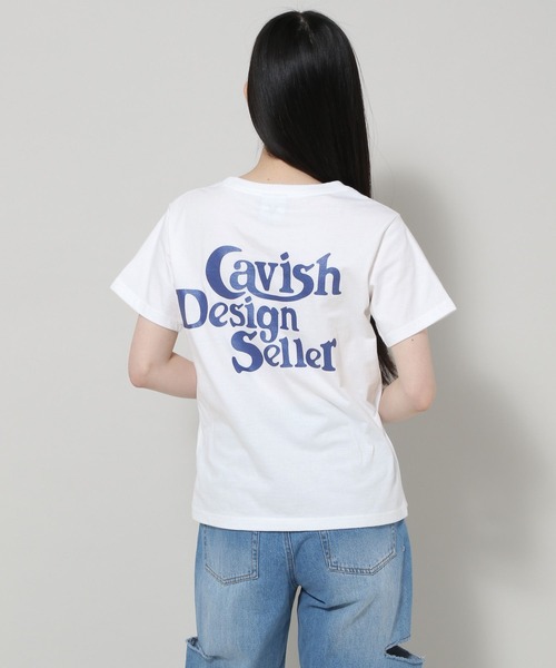 Cavish（カビシ）の「CAVISH／トゥインクルロゴT（Tシャツ/カットソー・レディース・ホワイト/ピンク/ブラック・FREE）」の20枚目の写真