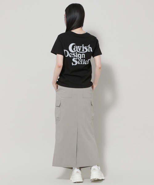 Cavish（カビシ）の「CAVISH／トゥインクルロゴT（Tシャツ/カットソー・レディース・ホワイト/ピンク/ブラック・FREE）」の22枚目の写真