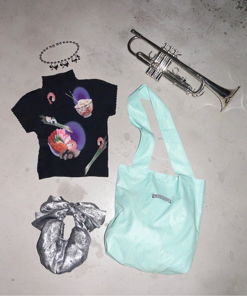 musubore（ムスボレ）の「wide shoulder logo tote / ワイドショルダーロゴトート（トートバッグ・レディース・その他/シルバー/グリーン/ネイビー/ワインレッド/ピンク/ライトグリーン・FREE）」の14枚目の写真