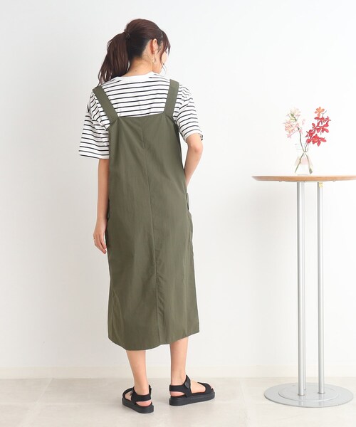 Cutie Blonde（キューティーブロンド）の「◆【大人に着こなす】ミリタリー ナイロン ジャンスカ（スカート・レディース・カーキ/ライトベージュ・00）」の5枚目の写真