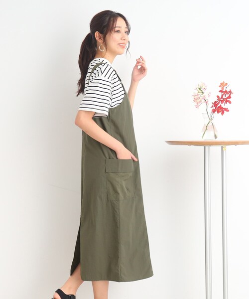 Cutie Blonde（キューティーブロンド）の「◆【大人に着こなす】ミリタリー ナイロン ジャンスカ（スカート・レディース・カーキ/ライトベージュ・00）」の7枚目の写真