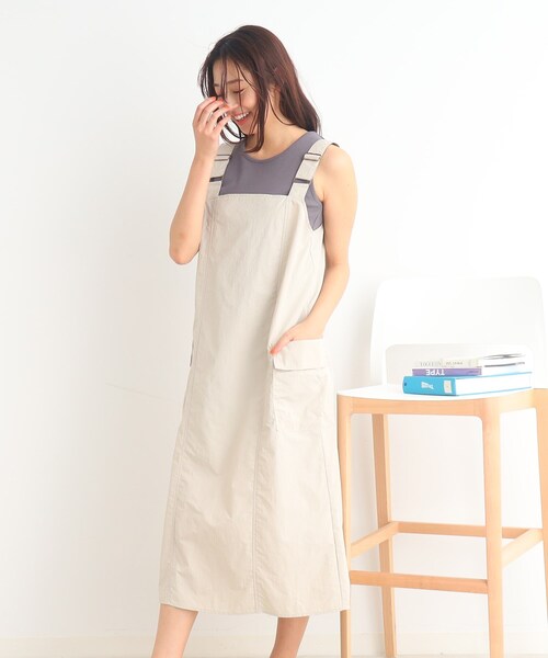 Cutie Blonde（キューティーブロンド）の「◆【大人に着こなす】ミリタリー ナイロン ジャンスカ（スカート・レディース・カーキ/ライトベージュ・00）」の11枚目の写真