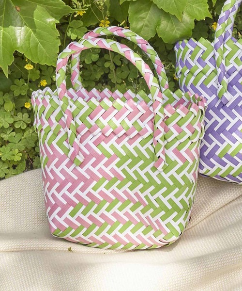 anap mimpi(アナップミンピ)の「配色ミニカゴトートバッグ(トートバッグ・レディース・ピンク/パープル/イエロー・FREE)」の3枚目の写真