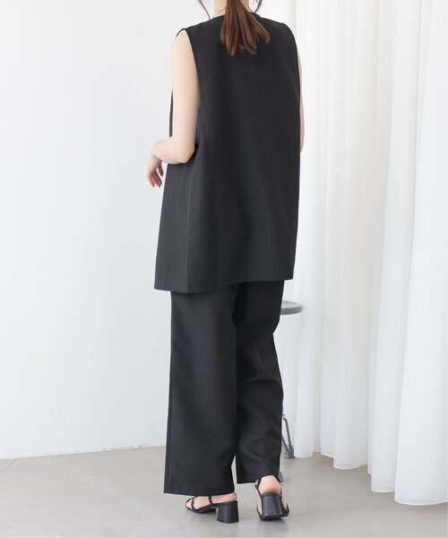 RAY CASSIN（レイカズン）の「リネンタッチノーカラーベスト（ベスト・レディース・ブルー/ブラック/キナリ・FREE）」の7枚目の写真