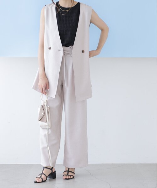 RAY CASSIN（レイカズン）の「リネンタッチノーカラーベスト（ベスト・レディース・ブルー/ブラック/キナリ・FREE）」の20枚目の写真