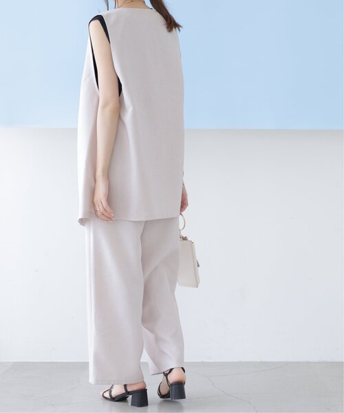 RAY CASSIN（レイカズン）の「リネンタッチノーカラーベスト（ベスト・レディース・ブルー/ブラック/キナリ・FREE）」の22枚目の写真