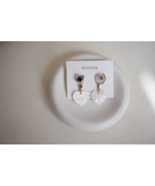 tone(トーン)の「【aruune】Jewelry heart/サージカルステンレスピアス(MA)(ピアス(両耳用)・レディース・パープル/イエロー・FREE)」の7枚目の写真
