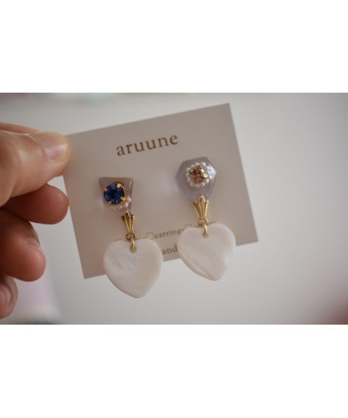 tone(トーン)の「【aruune】Jewelry heart/サージカルステンレスピアス(MA)(ピアス(両耳用)・レディース・パープル/イエロー・FREE)」の6枚目の写真