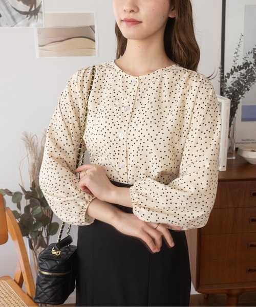 Ada.(エイダ)の「ドットスキッパーブラウス(シャツ/ブラウス・レディース・アイボリー/ブラック・FREE)」の19枚目の写真