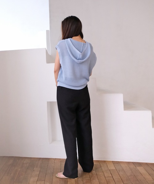 AKTE（アクテ）の「フーディーメッシュニットプルオーバー