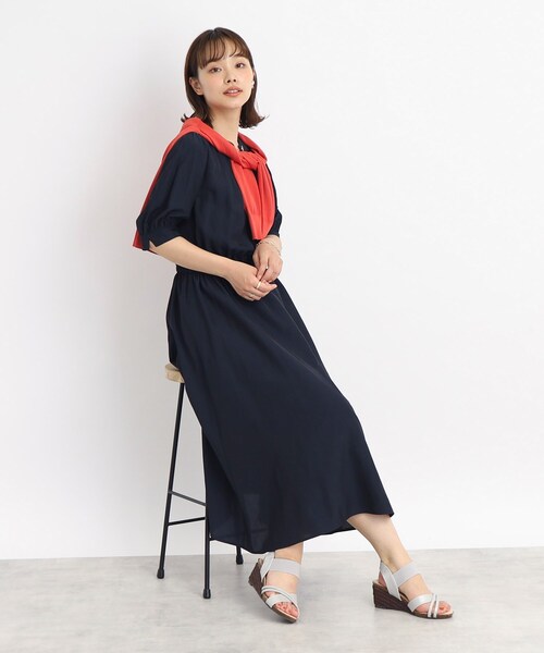 DRESKIP(ドレスキップ)の「◆【1枚でさらりと○】お出かけに着ていきたい! レディーなスキッパーワンピース(ワンピース・レディース・カーキ/サンドベージュ/ネイビー・04/02/03)」の3枚目の写真