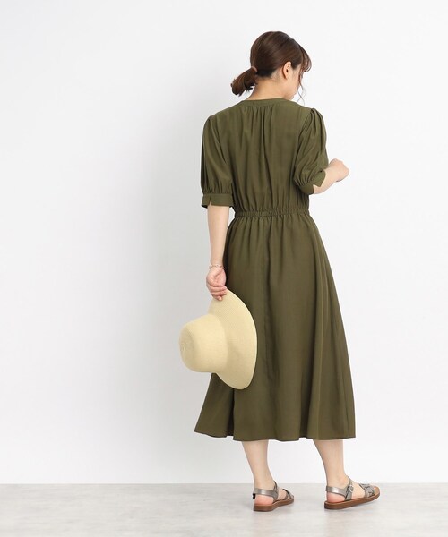 DRESKIP(ドレスキップ)の「◆【1枚でさらりと○】お出かけに着ていきたい! レディーなスキッパーワンピース(ワンピース・レディース・カーキ/サンドベージュ/ネイビー・04/02/03)」の7枚目の写真