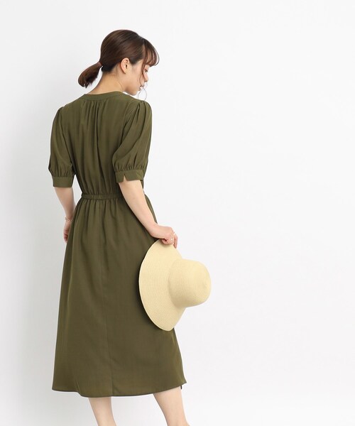 DRESKIP(ドレスキップ)の「◆【1枚でさらりと○】お出かけに着ていきたい! レディーなスキッパーワンピース(ワンピース・レディース・カーキ/サンドベージュ/ネイビー・04/02/03)」の8枚目の写真