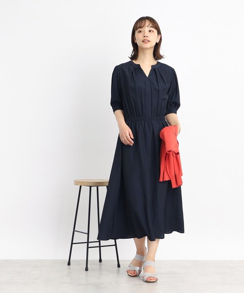 DRESKIP(ドレスキップ)の「◆【1枚でさらりと○】お出かけに着ていきたい! レディーなスキッパーワンピース(ワンピース・レディース・カーキ/サンドベージュ/ネイビー・04/02/03)」の14枚目の写真