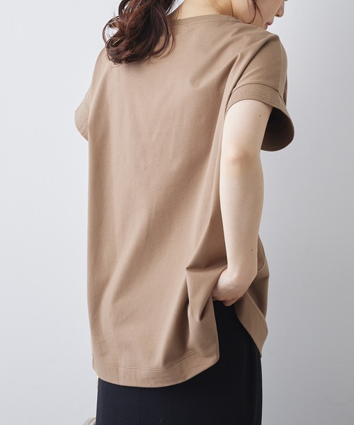 PUAL CE CIN(ピュアルセシン)の「シンプルロゴプリントTシャツ(Tシャツ/カットソー・レディース・ベージュ/オフホワイト/チャコールグレー・FREE)」の17枚目の写真