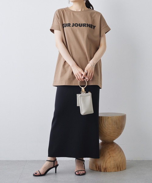 PUAL CE CIN(ピュアルセシン)の「シンプルロゴプリントTシャツ(Tシャツ/カットソー・レディース・ベージュ/オフホワイト/チャコールグレー・FREE)」の18枚目の写真