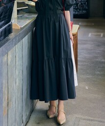 23区（ニジュウサンク）の「【一部店舗限定/洗える】ハイカウントウェザーストレッチ ティアード スカート（スカート）」