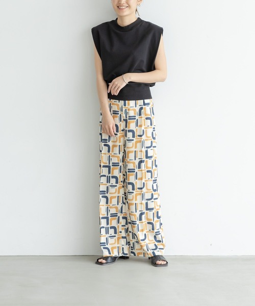 LEPSIM（レプシィム）の「【FOR I SERIES】ミニ裏毛ノースリーブ　907914（Tシャツ/カットソー・レディース・グレー/ブラック/オフホワイト・FREE）」の5枚目の写真