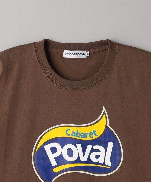 cabaret poval(キャバレーポバール)の「【別注】 <cabaret poval> SNACKER TEE/Tシャツ(Tシャツ/カットソー・メンズ・ダークブラウン/ホワイト・M/L)」の4枚目の写真