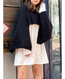 MURUA | レイヤードニットシャツワンピース(ワンピース)