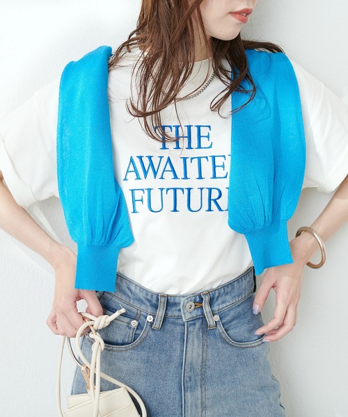 natural couture(ナチュラルクチュール)の「汗染み防止接触冷感T(Tシャツ/カットソー・レディース・ホワイト系その他/グリーン/ブラック/オフホワイト・FREE)」の2枚目の写真