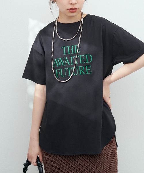 natural couture(ナチュラルクチュール)の「汗染み防止接触冷感T(Tシャツ/カットソー・レディース・ホワイト系その他/グリーン/ブラック/オフホワイト・FREE)」の15枚目の写真