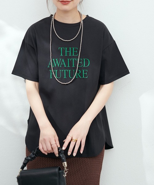 natural couture(ナチュラルクチュール)の「汗染み防止接触冷感T(Tシャツ/カットソー・レディース・ホワイト系その他/グリーン/ブラック/オフホワイト・FREE)」の16枚目の写真