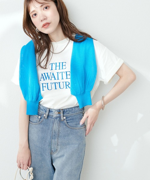 natural couture(ナチュラルクチュール)の「汗染み防止接触冷感T(Tシャツ/カットソー・レディース・ホワイト系その他/グリーン/ブラック/オフホワイト・FREE)」の9枚目の写真