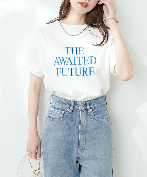 natural couture(ナチュラルクチュール)の「汗染み防止接触冷感T(Tシャツ/カットソー・レディース・ホワイト系その他/グリーン/ブラック/オフホワイト・FREE)」の13枚目の写真
