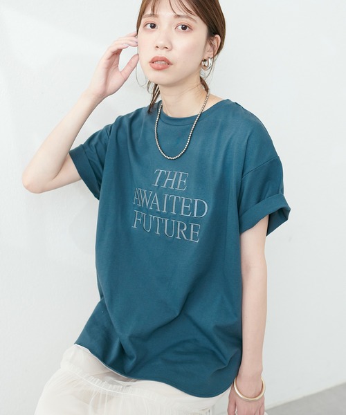 natural couture(ナチュラルクチュール)の「汗染み防止接触冷感T(Tシャツ/カットソー・レディース・ホワイト系その他/グリーン/ブラック/オフホワイト・FREE)」の20枚目の写真