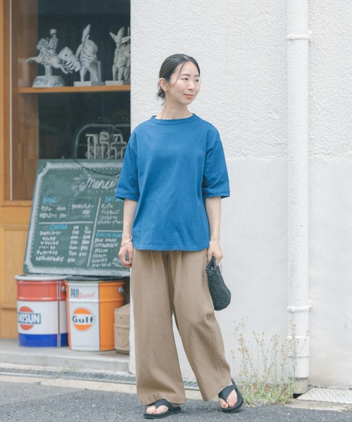 FORK&SPOON(フォークアンドスプーン)の「FORK&SPOON ヘリンボーンイージーパンツ(その他パンツ・レディース・ブラック/グリーン系その他・1/2)」の9枚目の写真