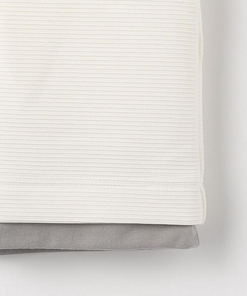 green label relaxing（グリーンレーベルリラクシング）の「リップル フェイクレイヤード クルーネック Tシャツ -吸水速乾-（Tシャツ/カットソー・メンズ・ホワイト/ネイビー/グレー・S/L/M/XL）」の12枚目の写真