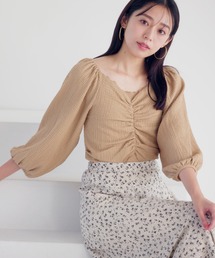 mysty woman | ギャザーシャーリングプルオーバー 972186(Tシャツ/カットソー)