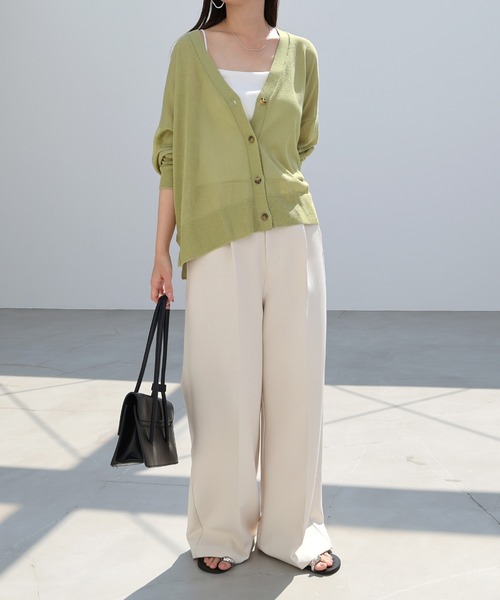 UVカット接触冷感ショート丈シアーカーディガン（カーディガン/ボレロ